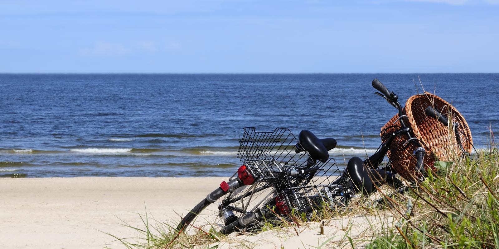 Cykel ved strand